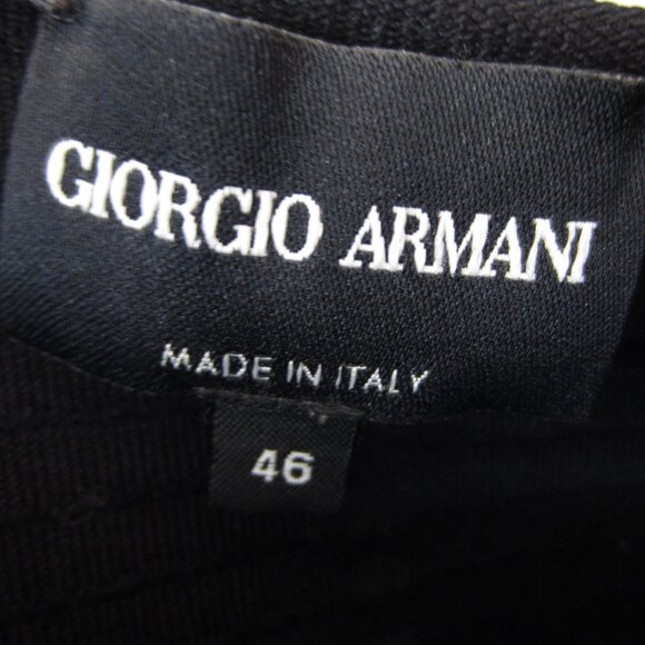 Giorgio Armani Women's Black Pencil Skirt Size 46 with tiny pleats - Picture 3 of 7